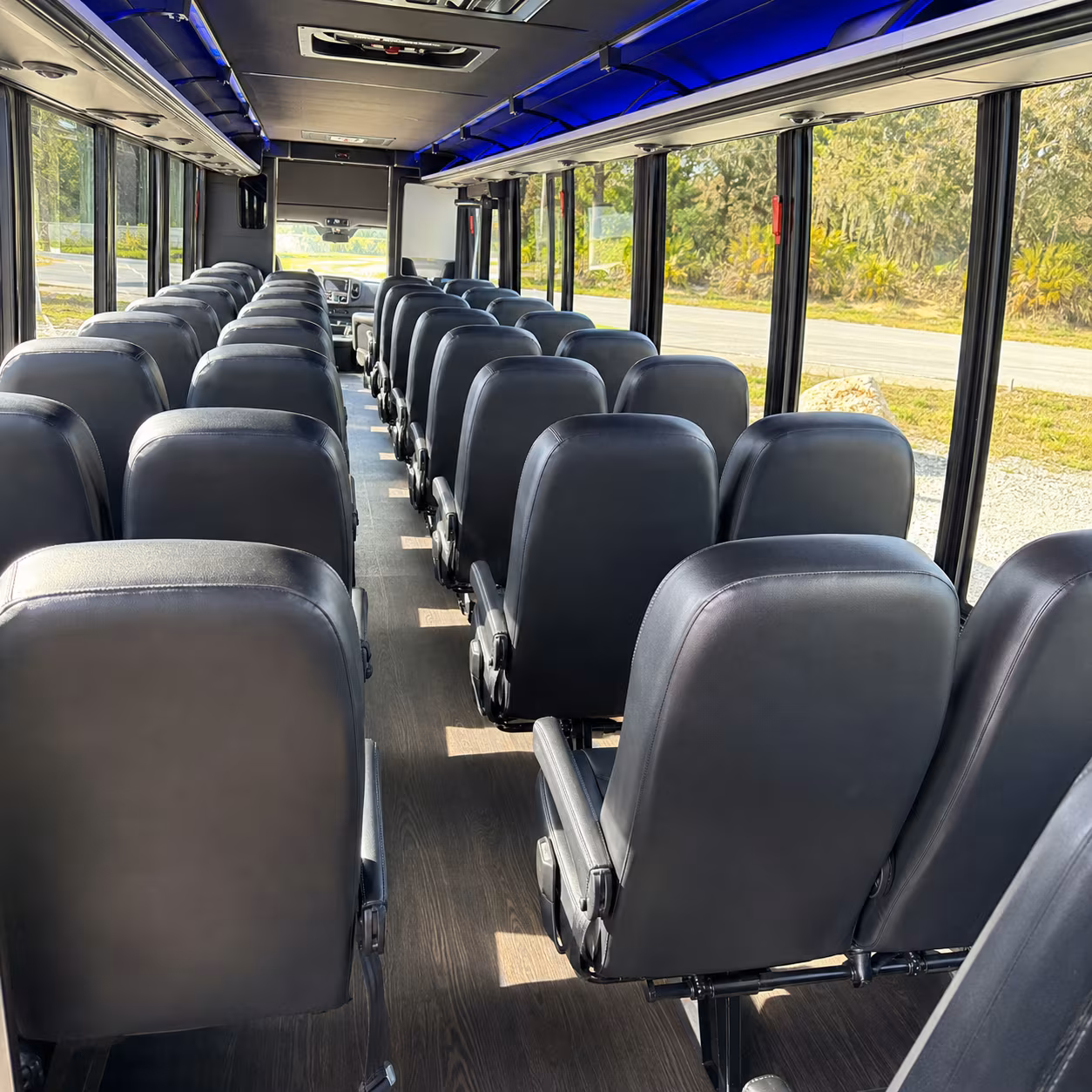 clearwater 25 passenger minibus interior