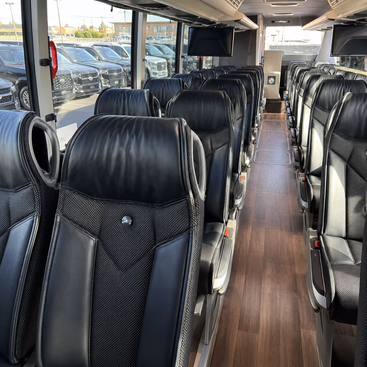 clearwater 56 passenger charter bus inside