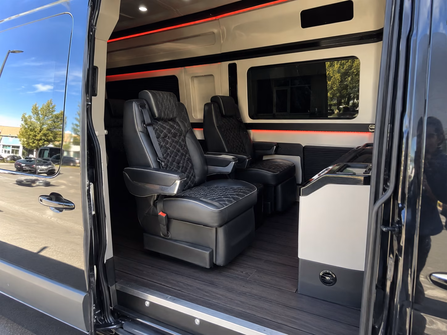 clearwater sprinter van with driver inside